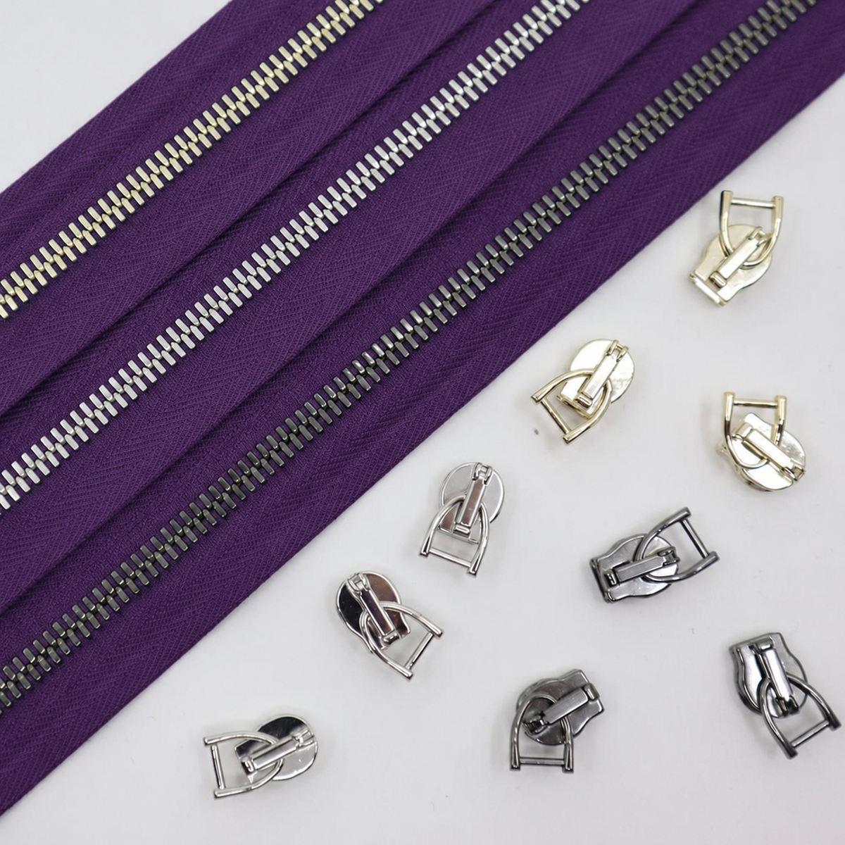 #5 Metal Zipper Kit - Grape