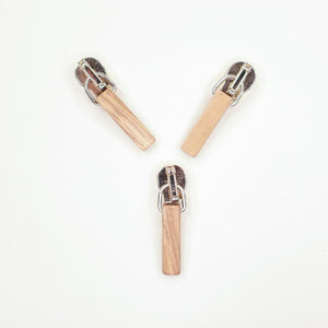 
                  
                    Load image into Gallery viewer, Zippers - Metal Zipper Sliders - Olive Wood
                  
                