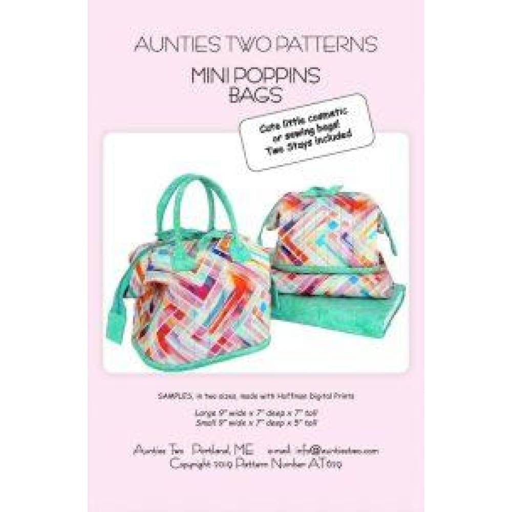 Sewing Pattern - Aunties Two Mini Poppins Bag Sewing Pattern