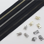 Zippers - Metal Zippers #5 By The Yard - Black
