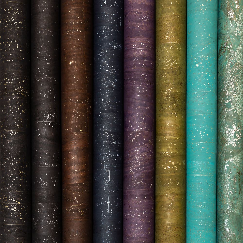 Cork Fabric - Cork Fabric - Ballet Waves with Gold