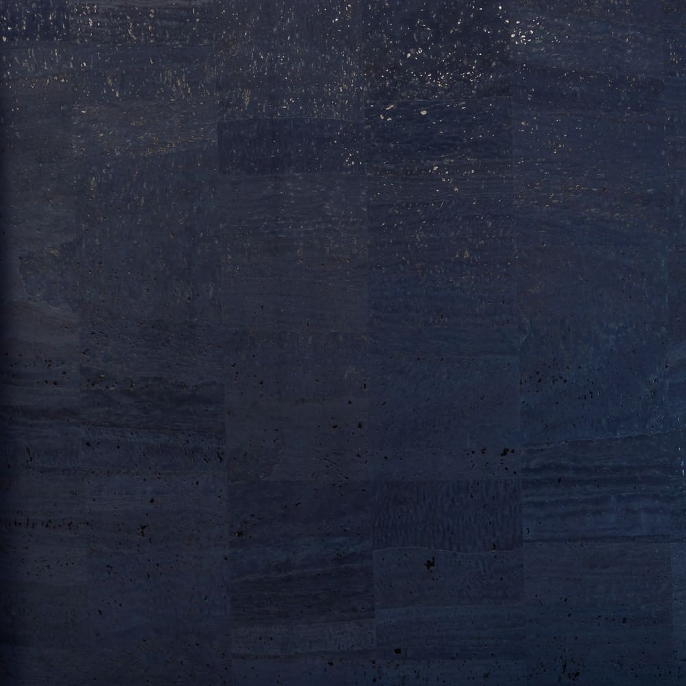 Fabric Funhouse Cork Fabric in the color Navy, a dark blue and part of our Solid Collection