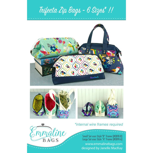 Sewing Pattern - Emmaline Bags - Trifecta Zip Bag Sewing Pattern
