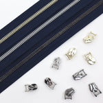 Zippers - Metal Zippers #5 By The Yard - Navy
