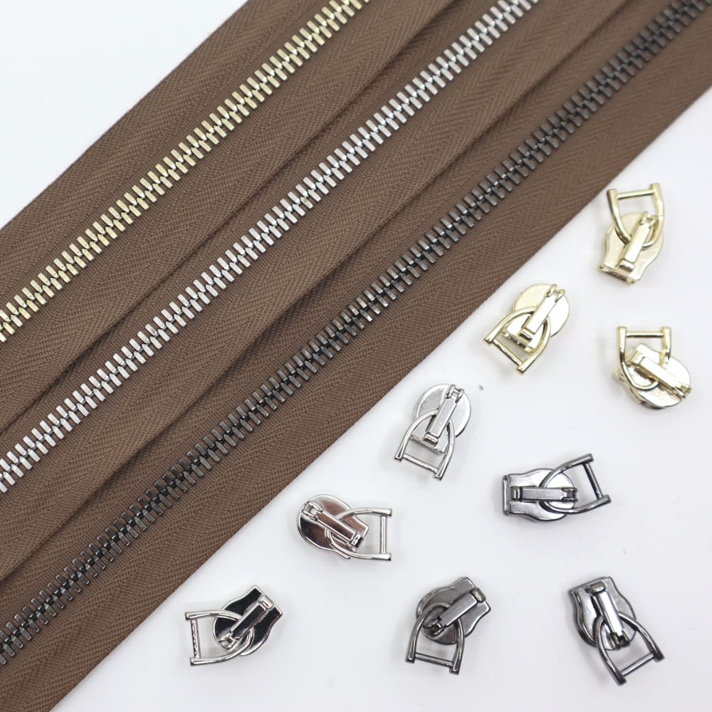Zippers - Metal Zippers #5 By The Yard - Taupe